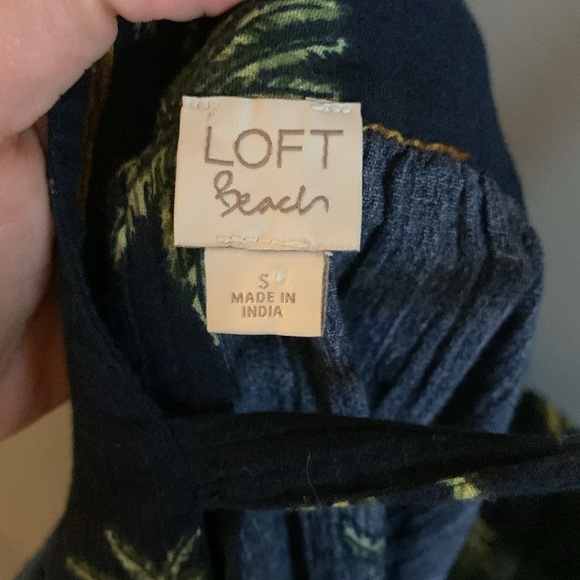 LOFT Beach Navy Dress with palm trees - Picture 5 of 5